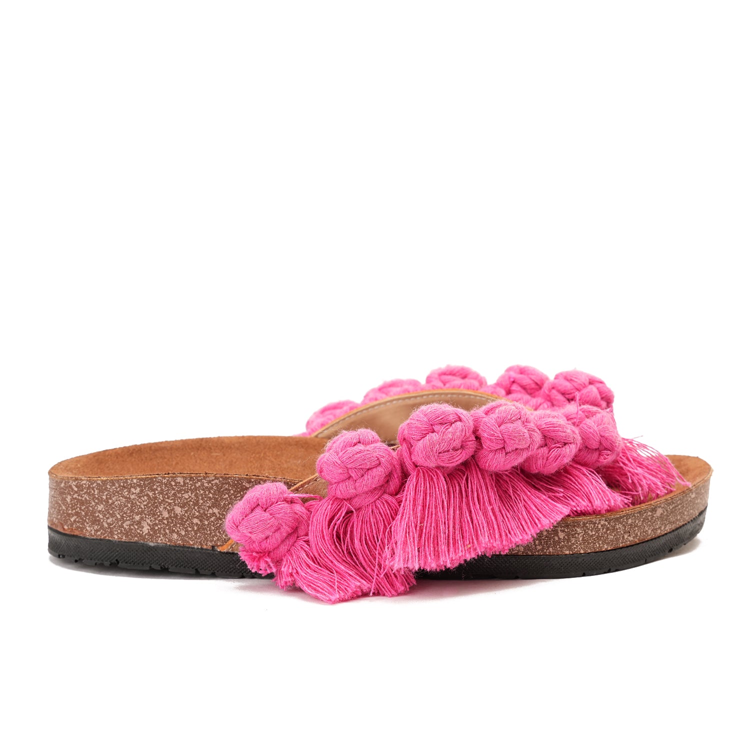 Pink Flip-flops featuring circles