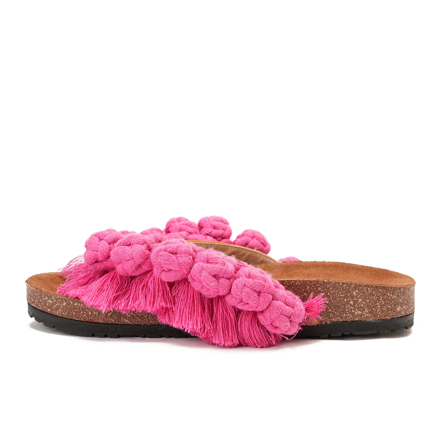 Pink Flip-flops featuring circles
