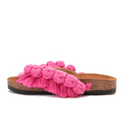 Pink Flip-flops featuring circles
