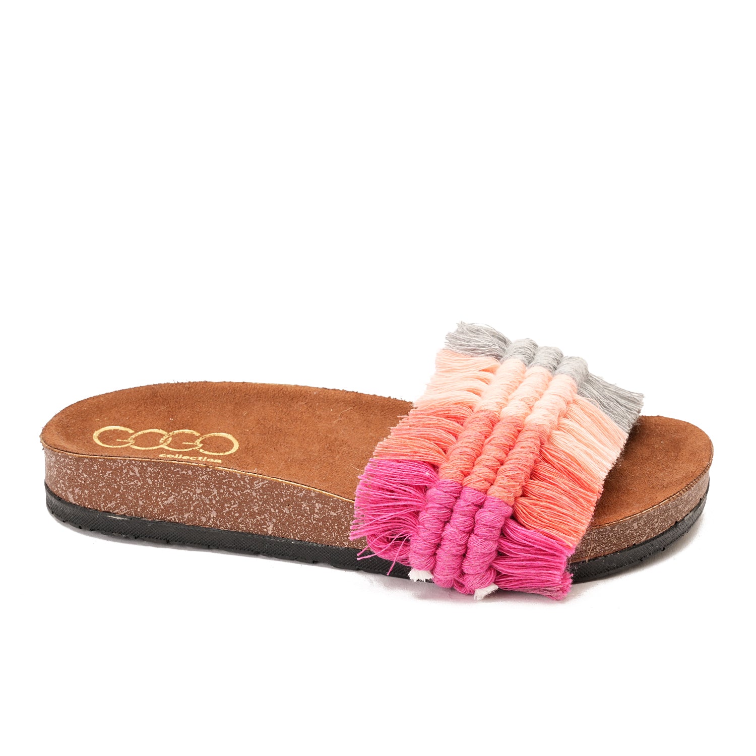 Rose Slippers with braided straps