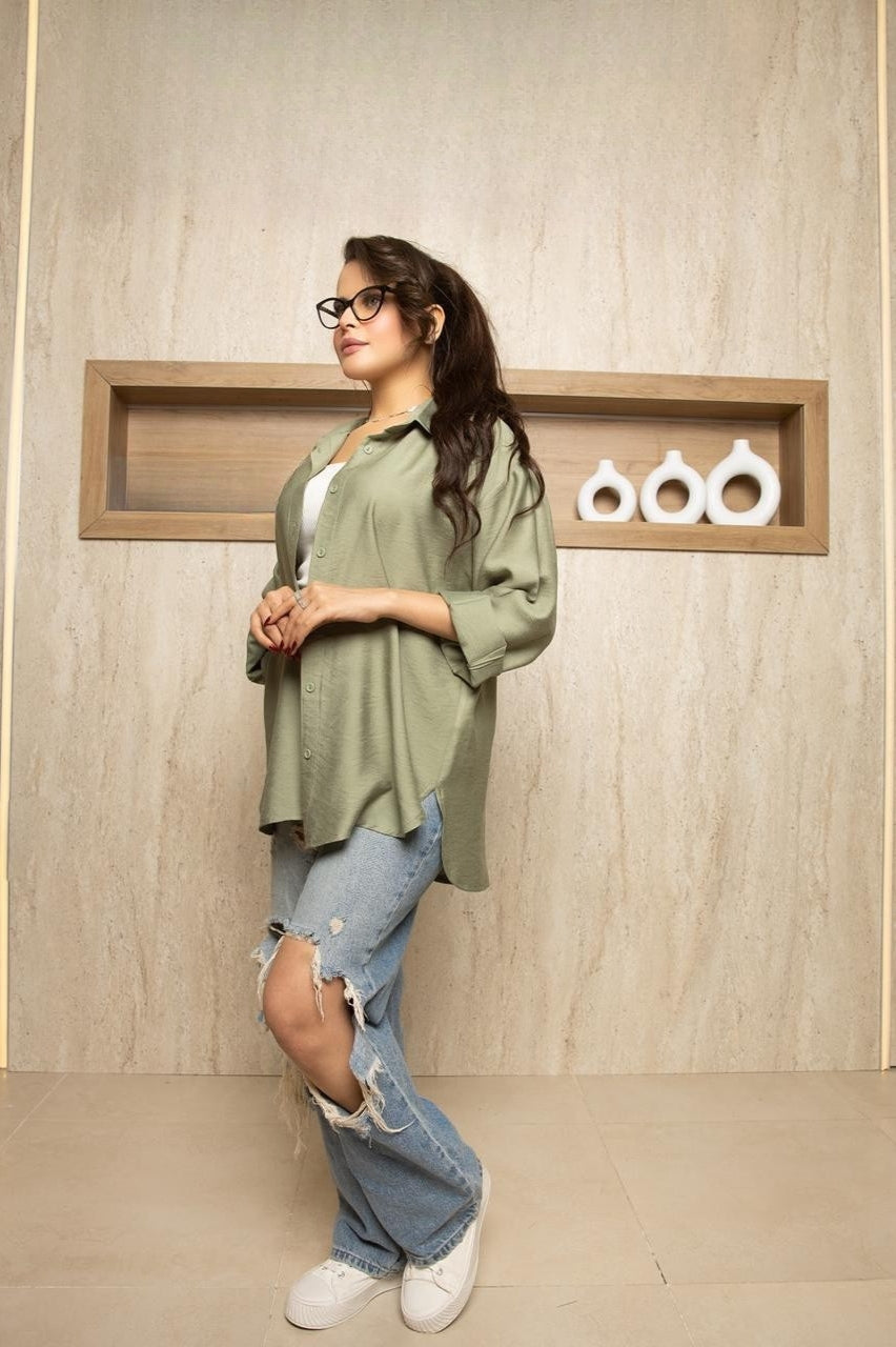 Everyday Oversize Shirt - olive