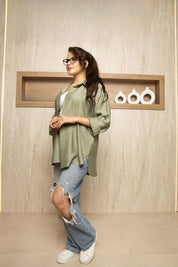 Everyday Oversize Shirt - olive