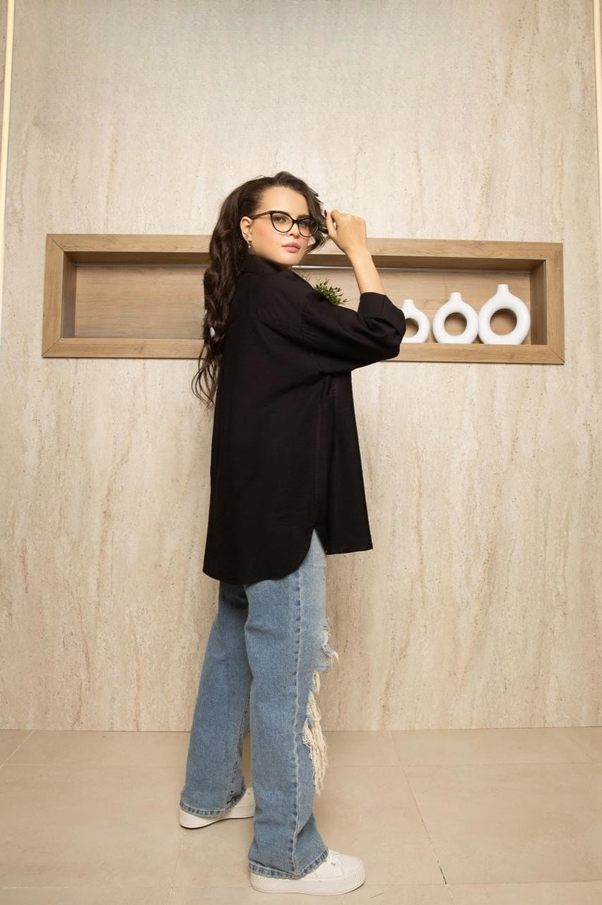 Everyday Oversize Shirt - black