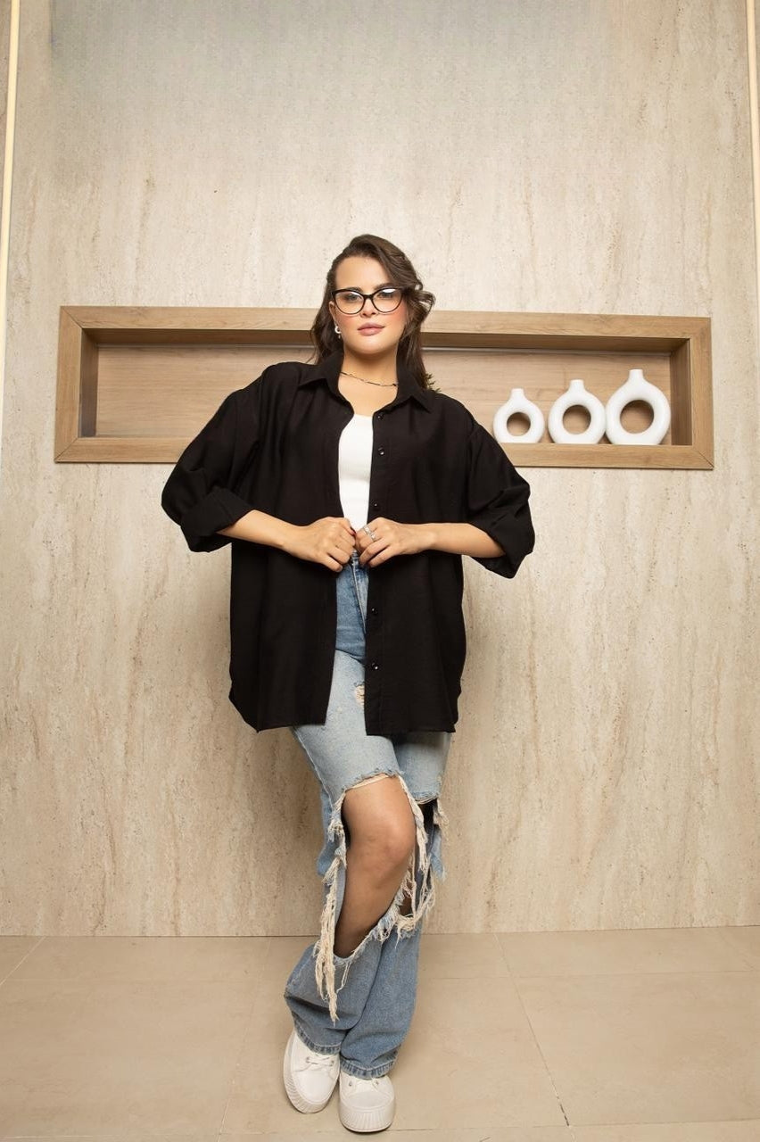 Everyday Oversize Shirt - black