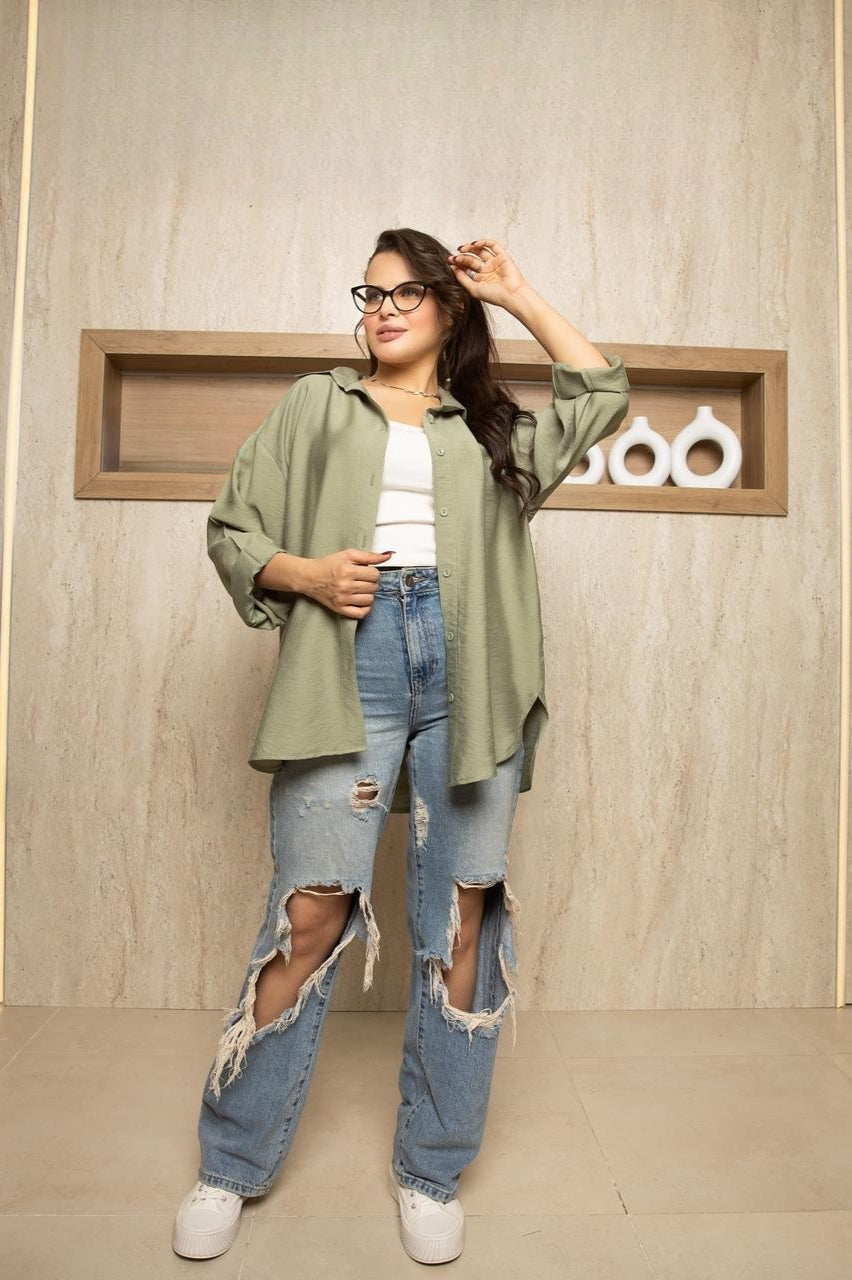 Everyday Oversize Shirt - olive