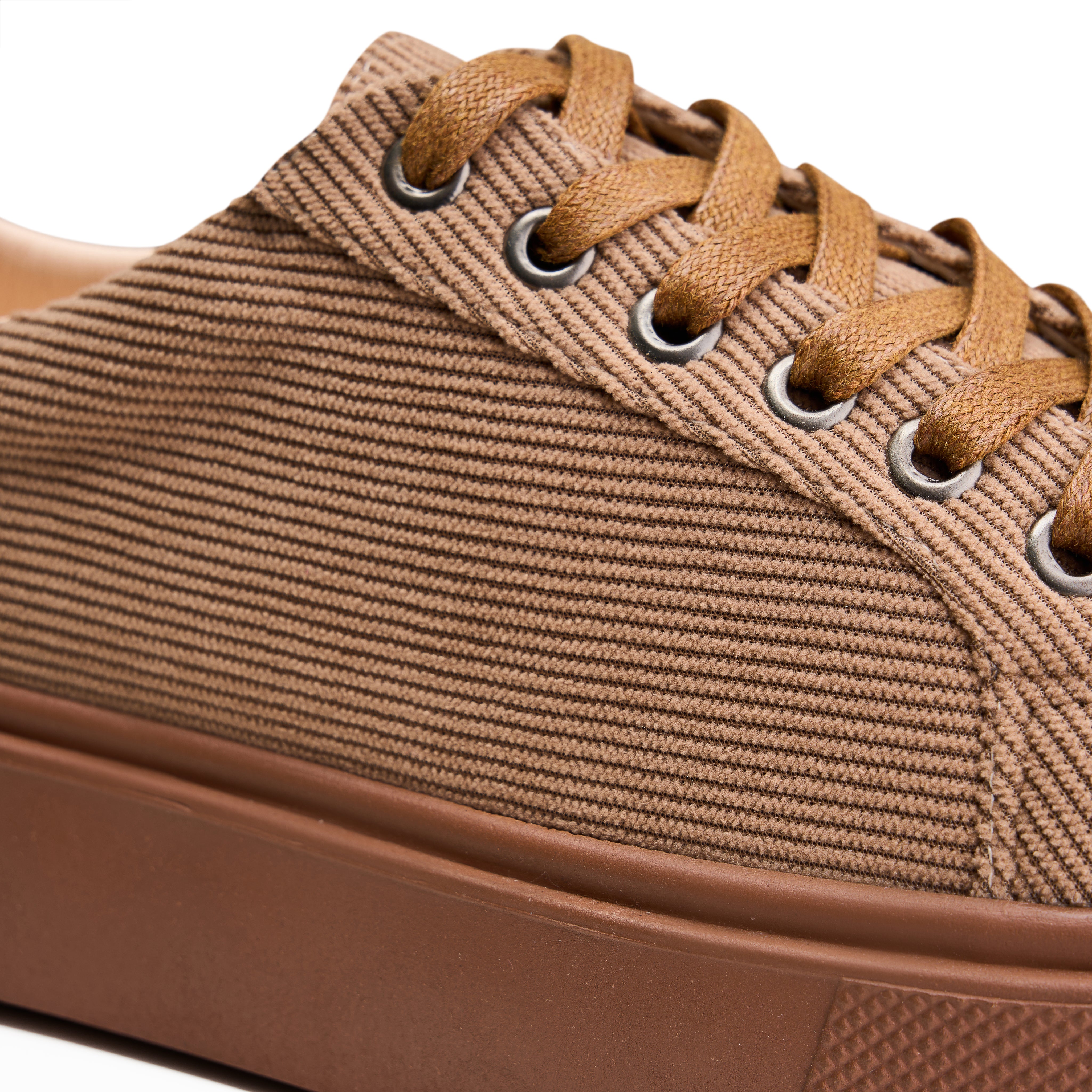 Corduroy Sneakers - Cafe