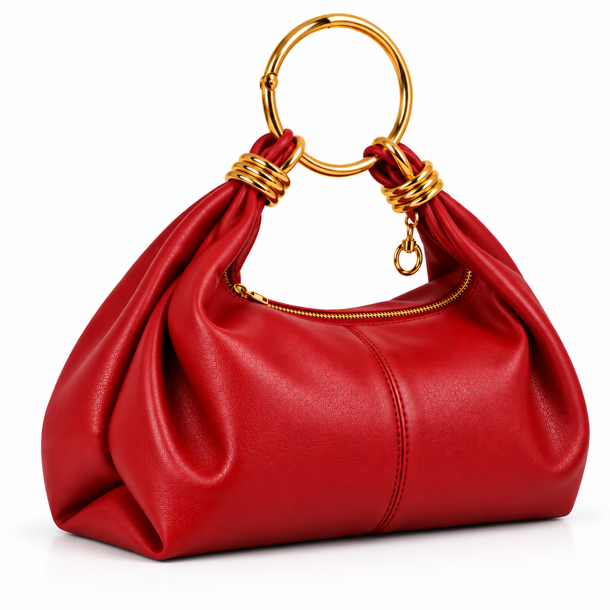 Aurelia Ring Handle Bag – Red