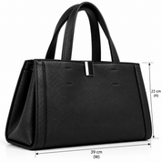 Elise Structured Tote Bag – Black