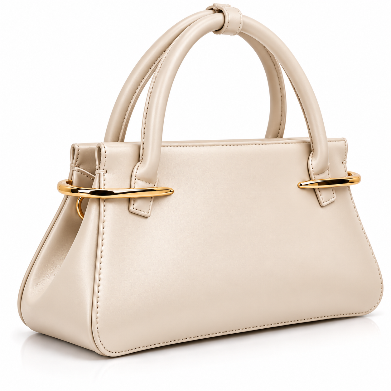 Vera Structured Handbag – Beige