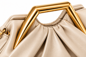 Valentina Pleated Handbag – Cafe