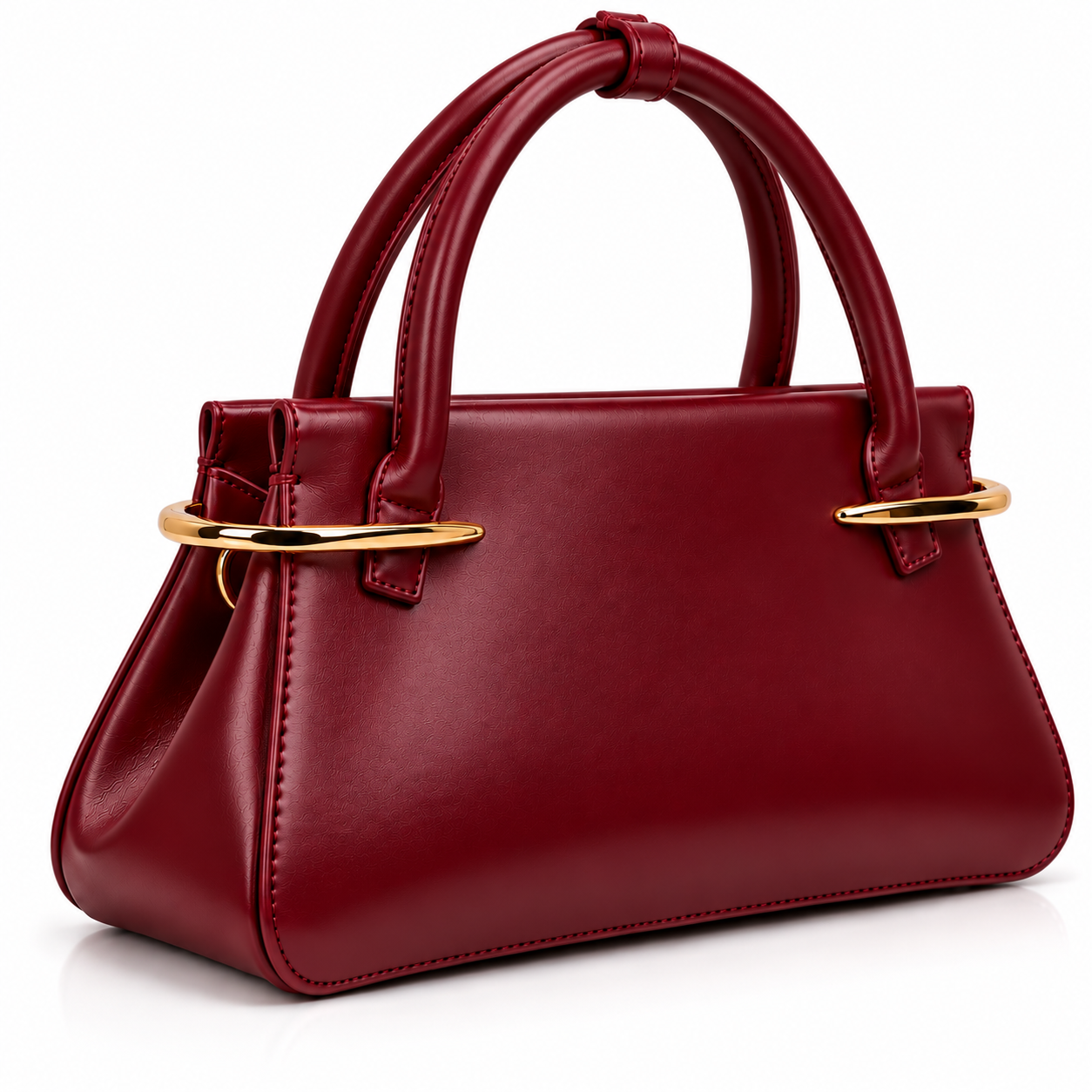 Vera Structured Handbag – Burgundy