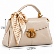 Celeste Scarf Handbag – Beige