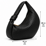 Naya Woven Hobo Bag – Black