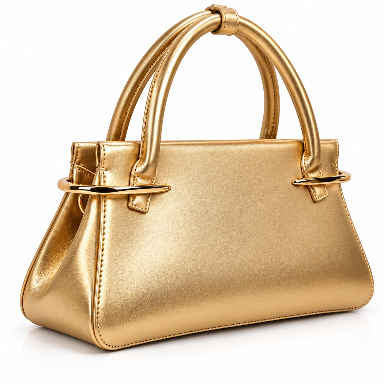 Vera Structured Handbag – Gold