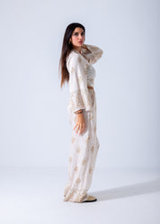Luxe Boho Wrap Jumpsuit - White