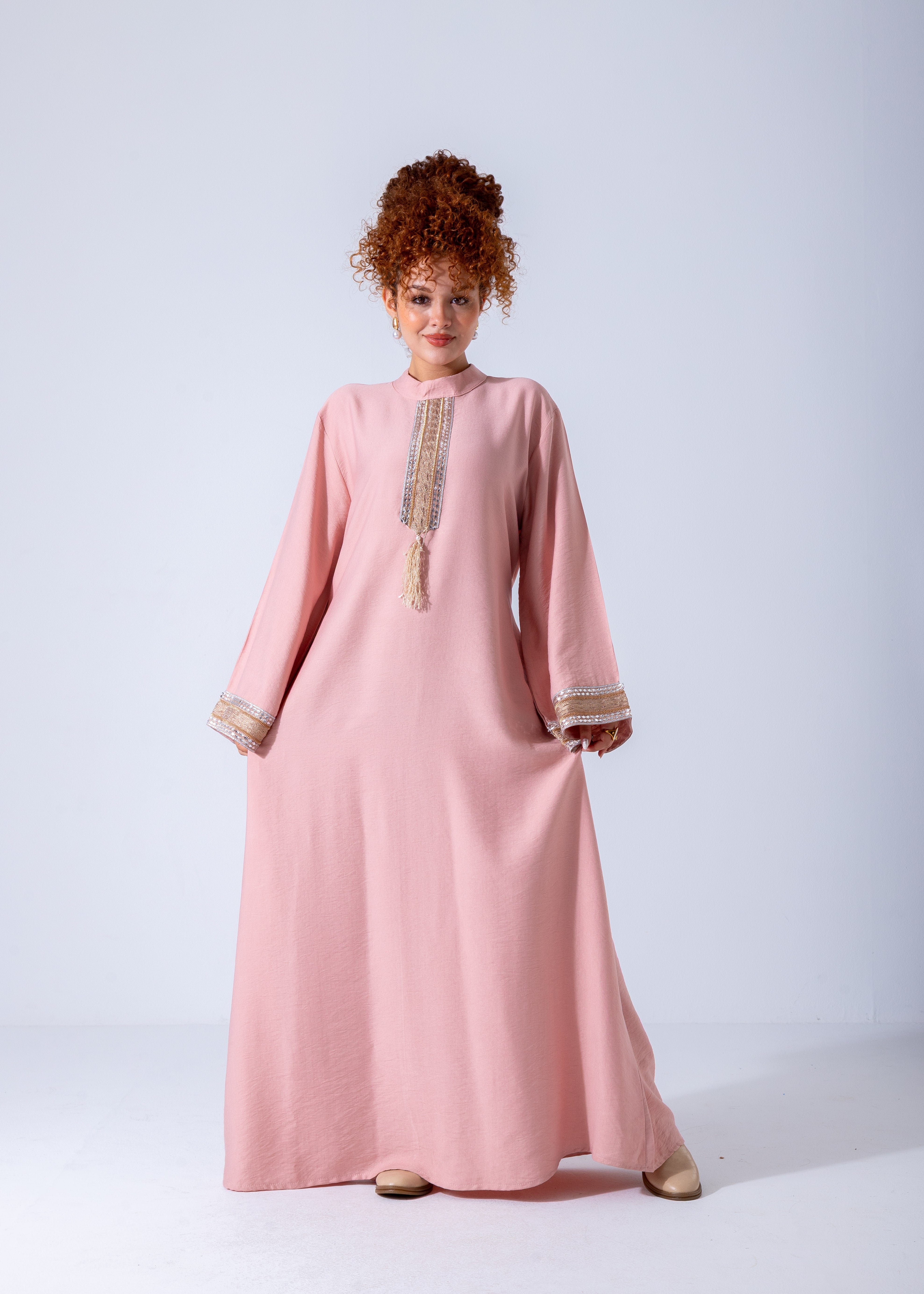 Royal Elegance Abaya - Pink