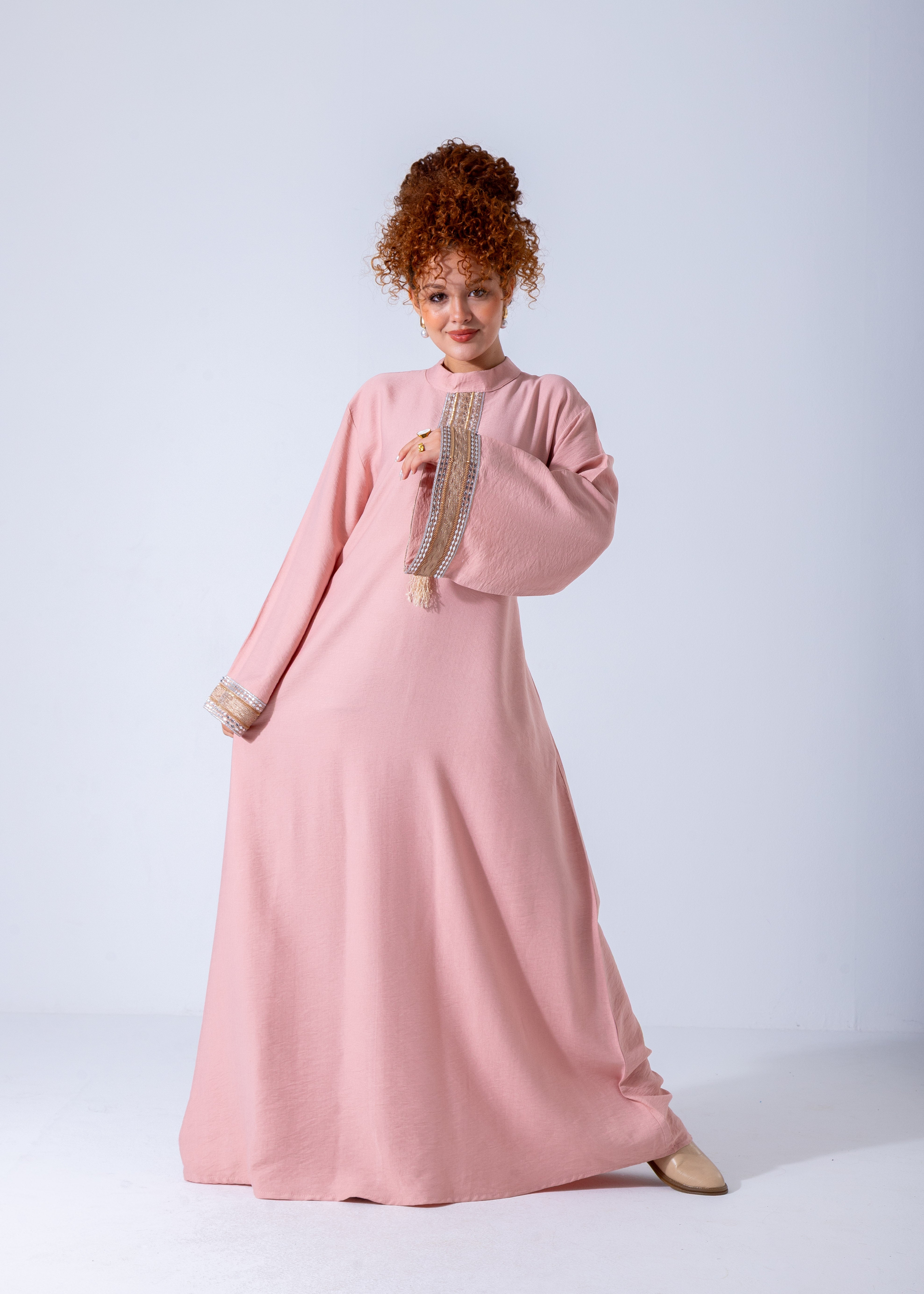 Royal Elegance Abaya - Pink