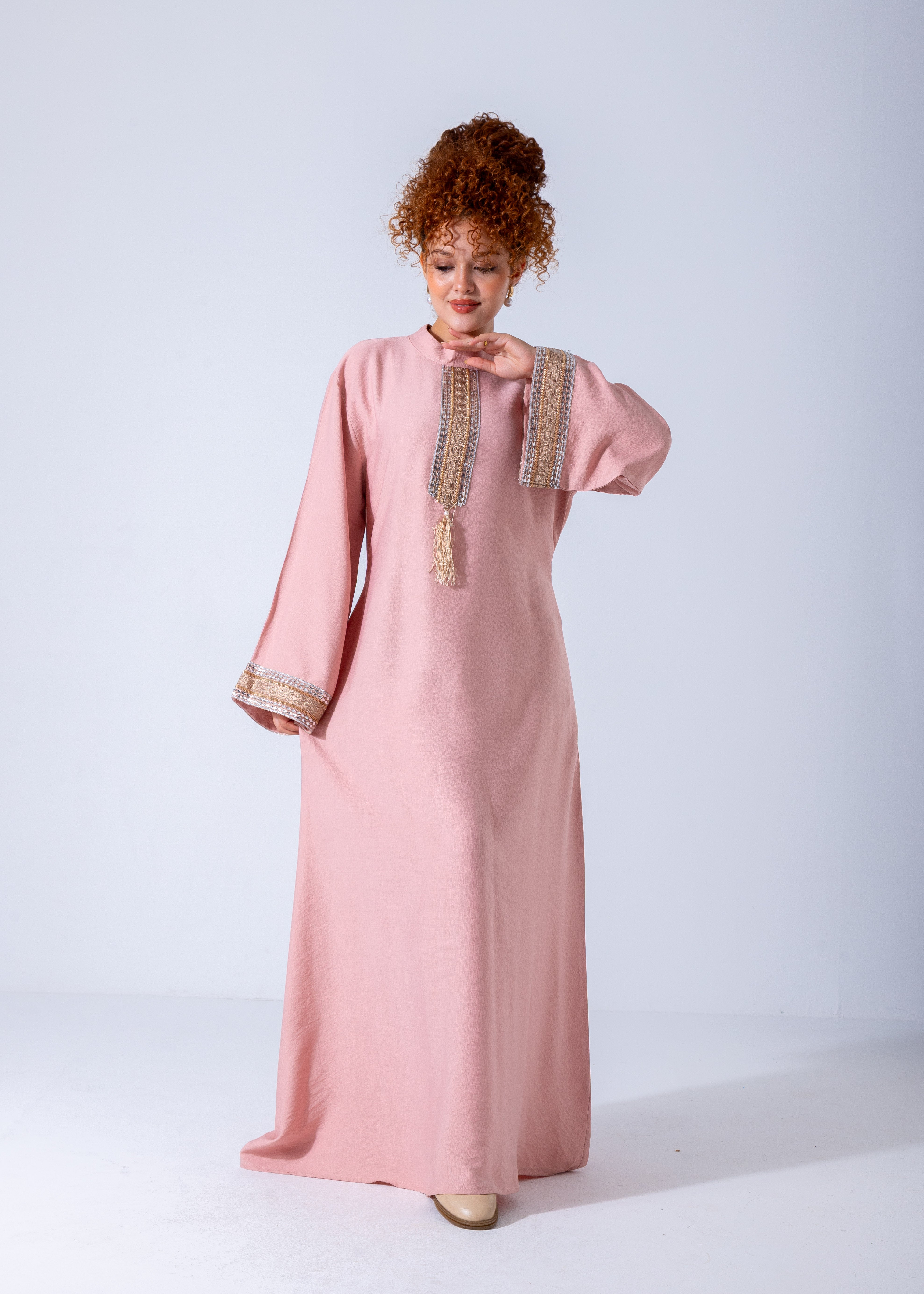 Royal Elegance Abaya - Pink