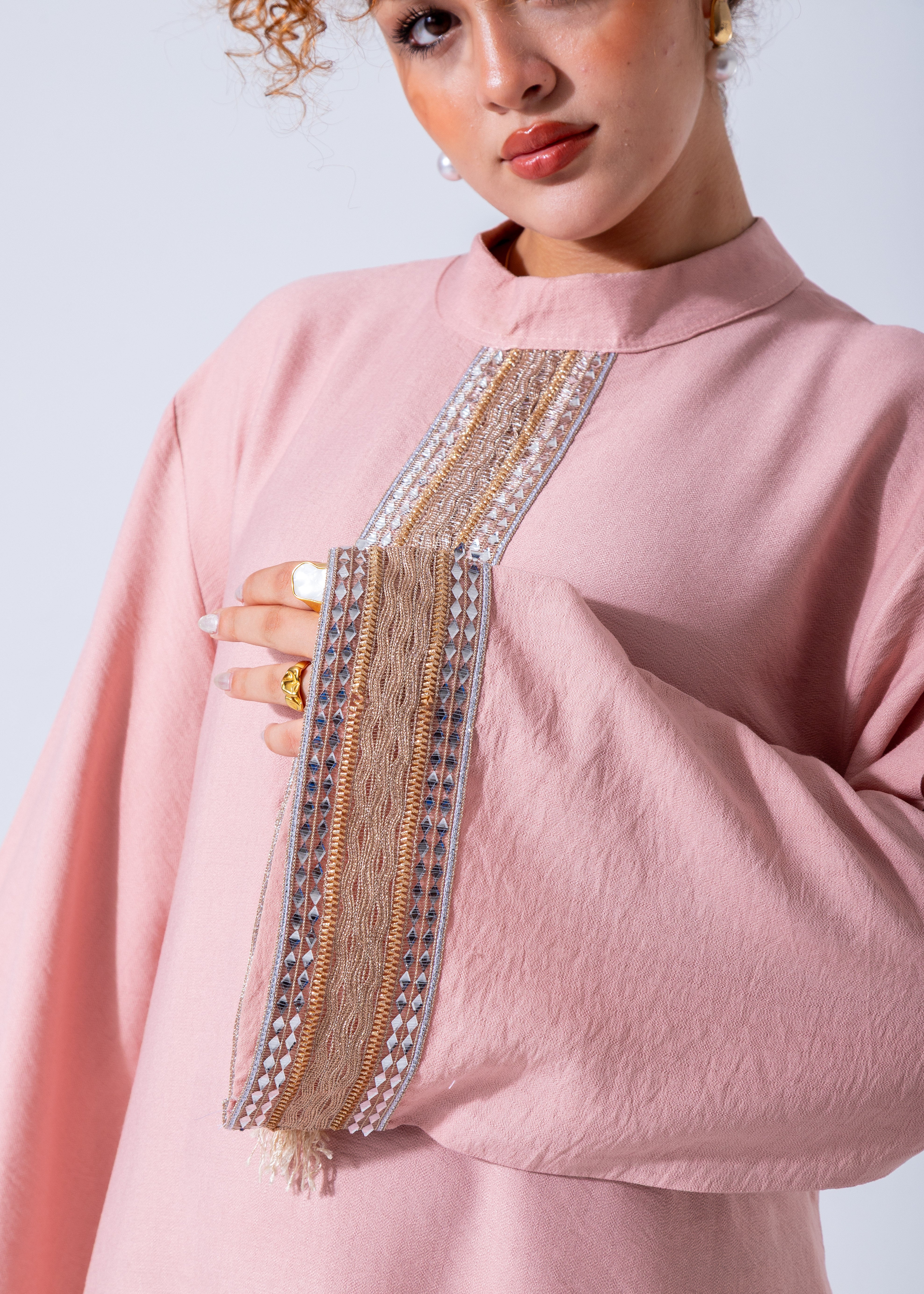 Royal Elegance Abaya - Pink