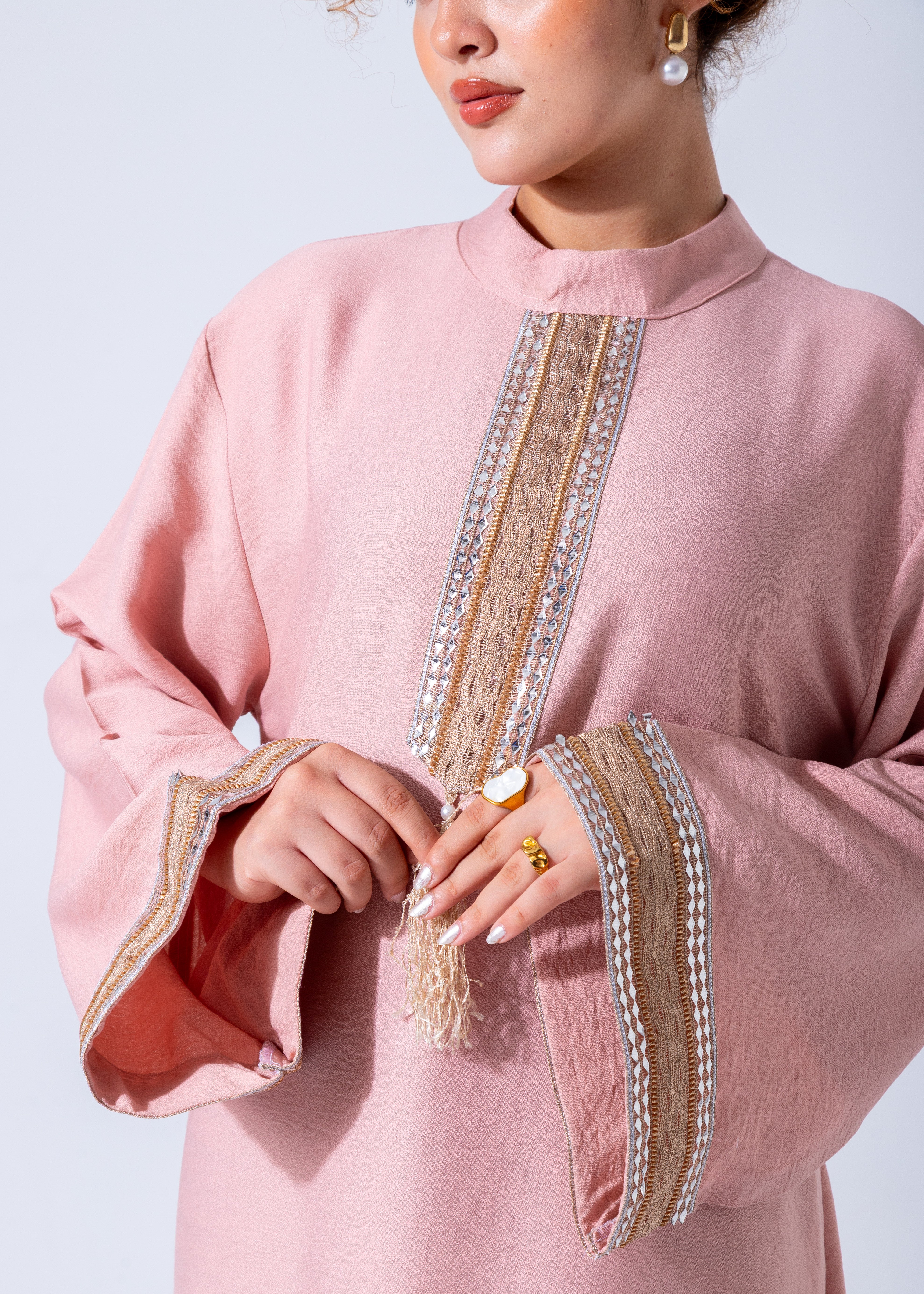 Royal Elegance Abaya - Pink