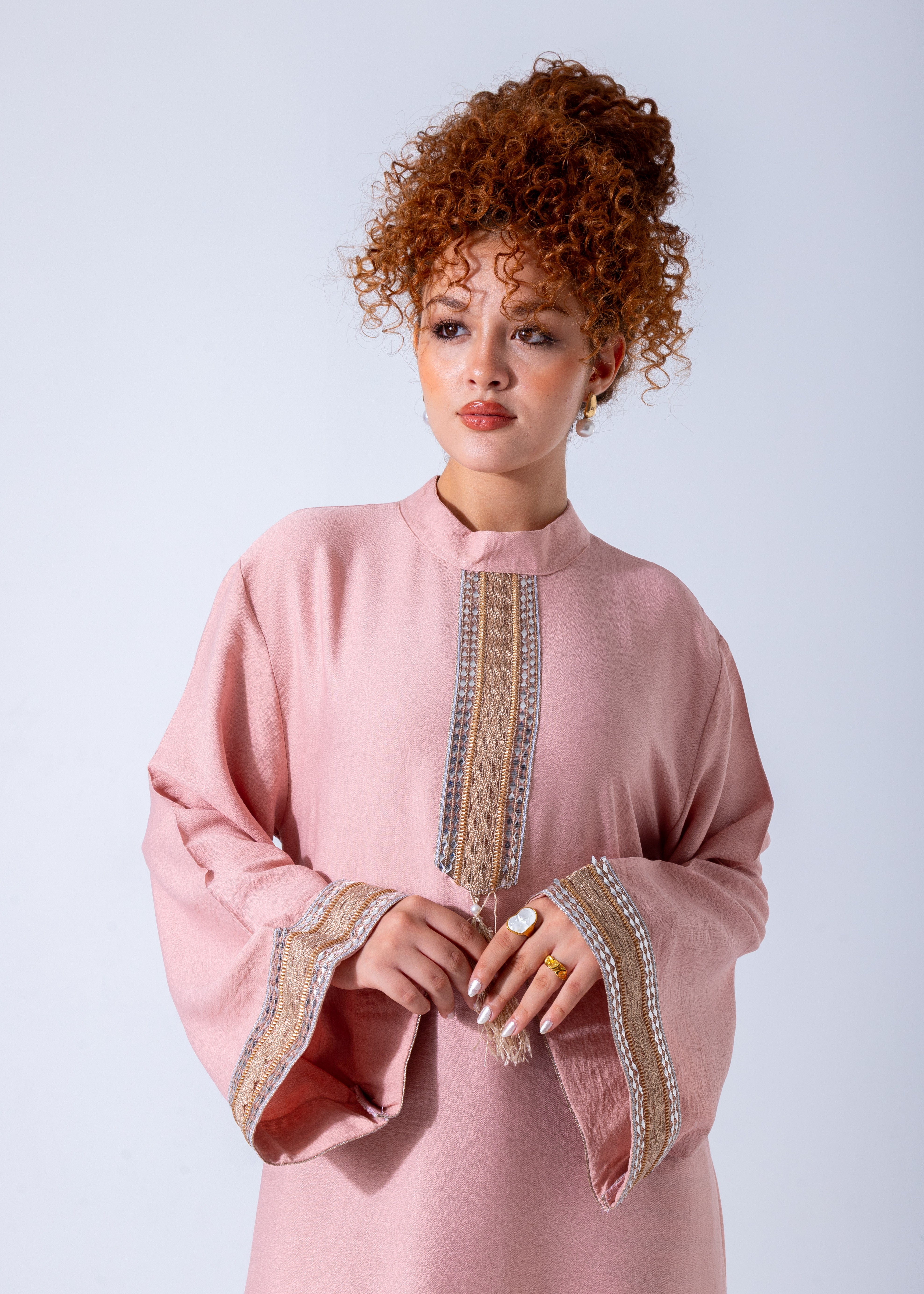 Royal Elegance Abaya - Pink