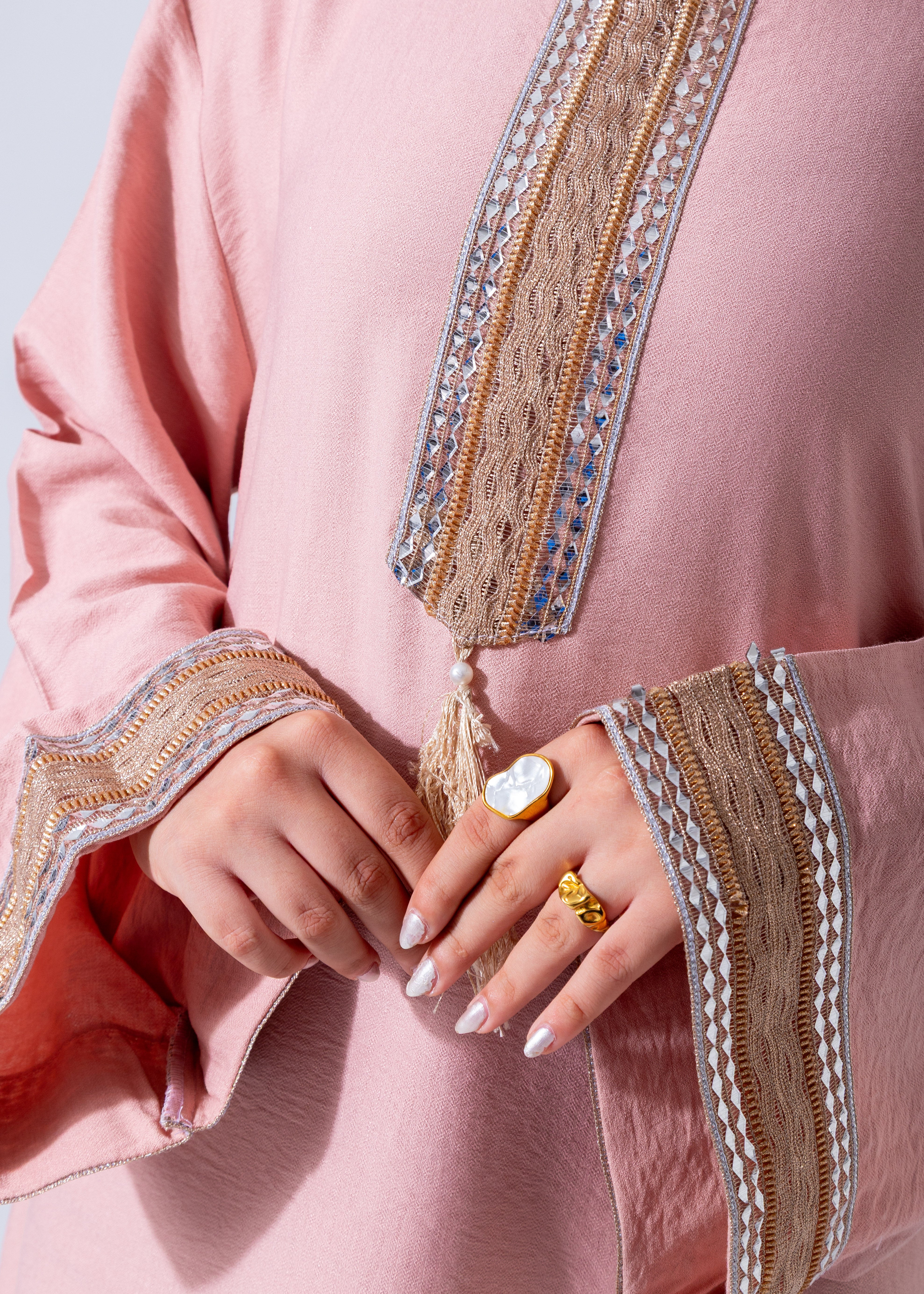 Royal Elegance Abaya - Pink