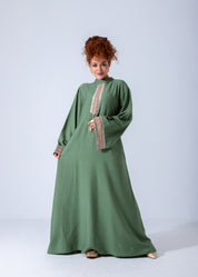 Royal Elegance Abaya - Green