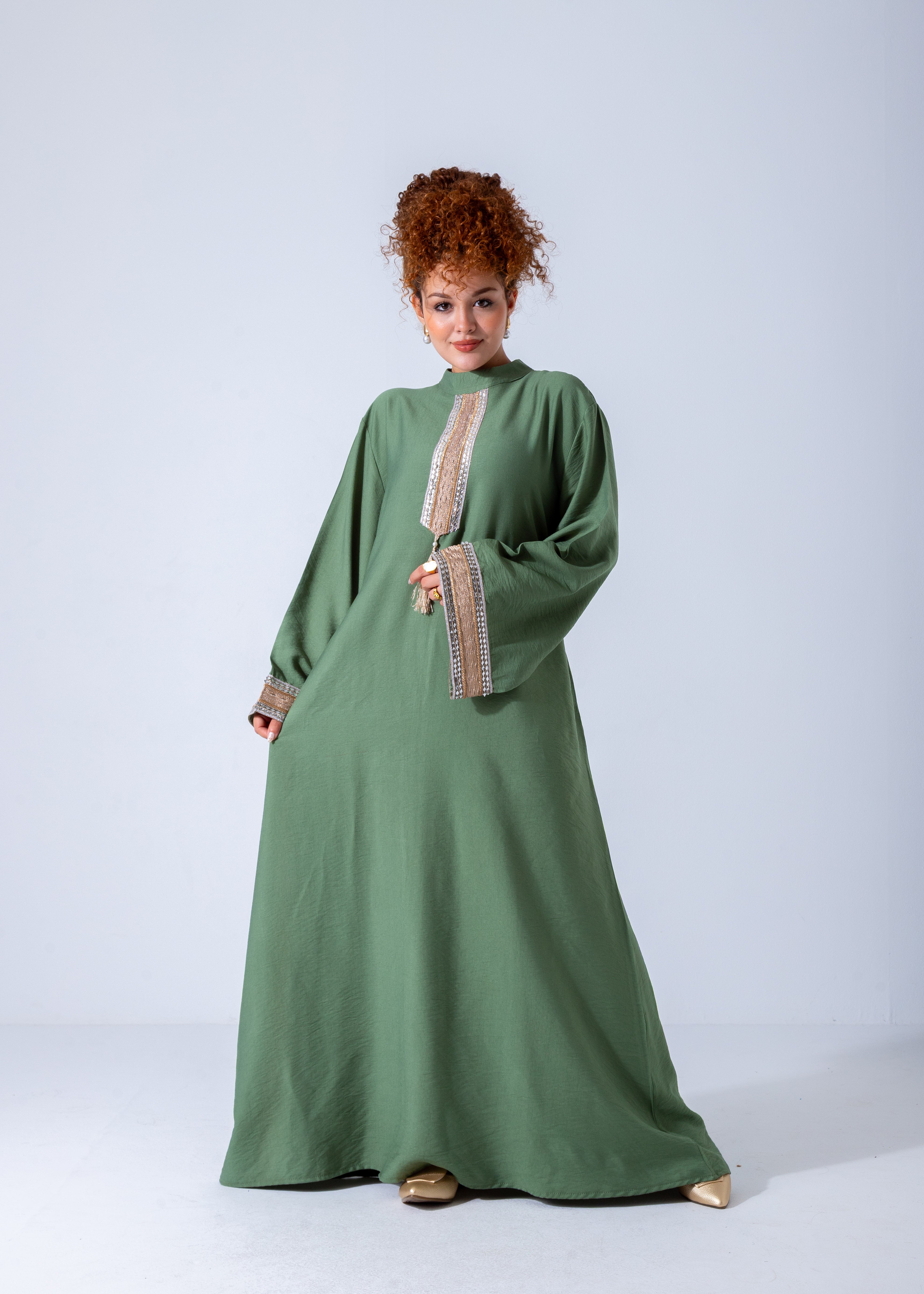 Royal Elegance Abaya - Green