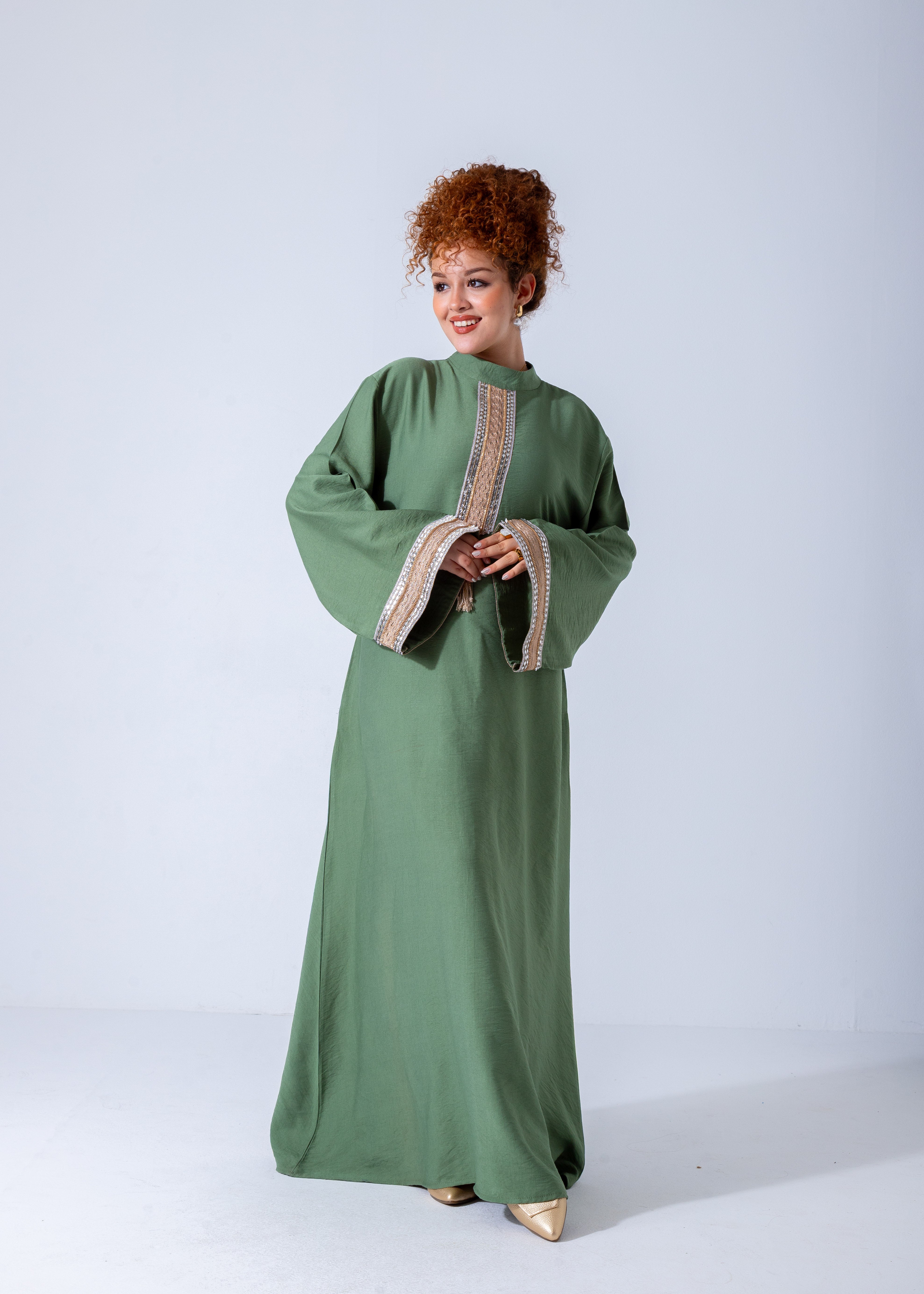 Royal Elegance Abaya - Green