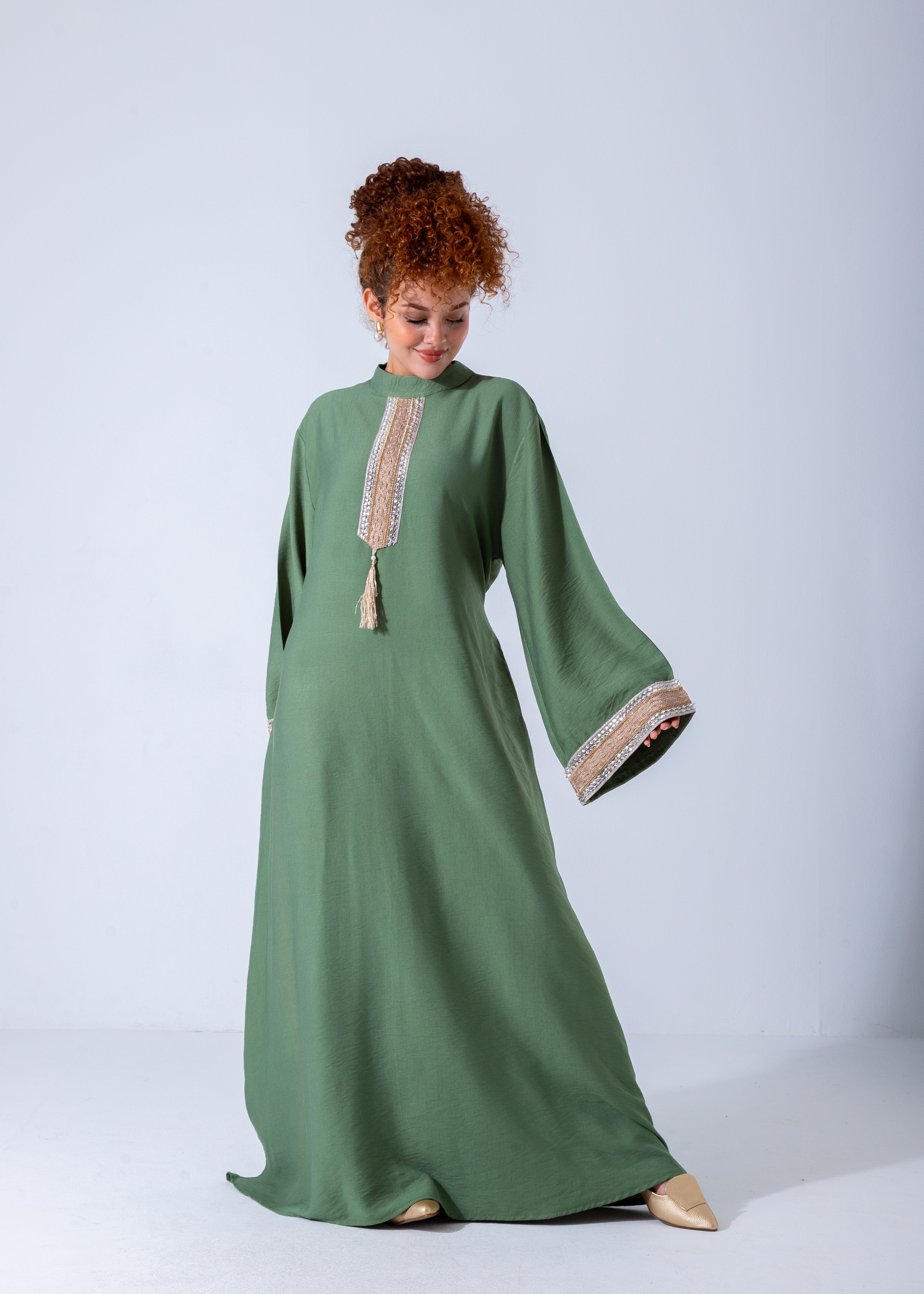 Royal Elegance Abaya - Green