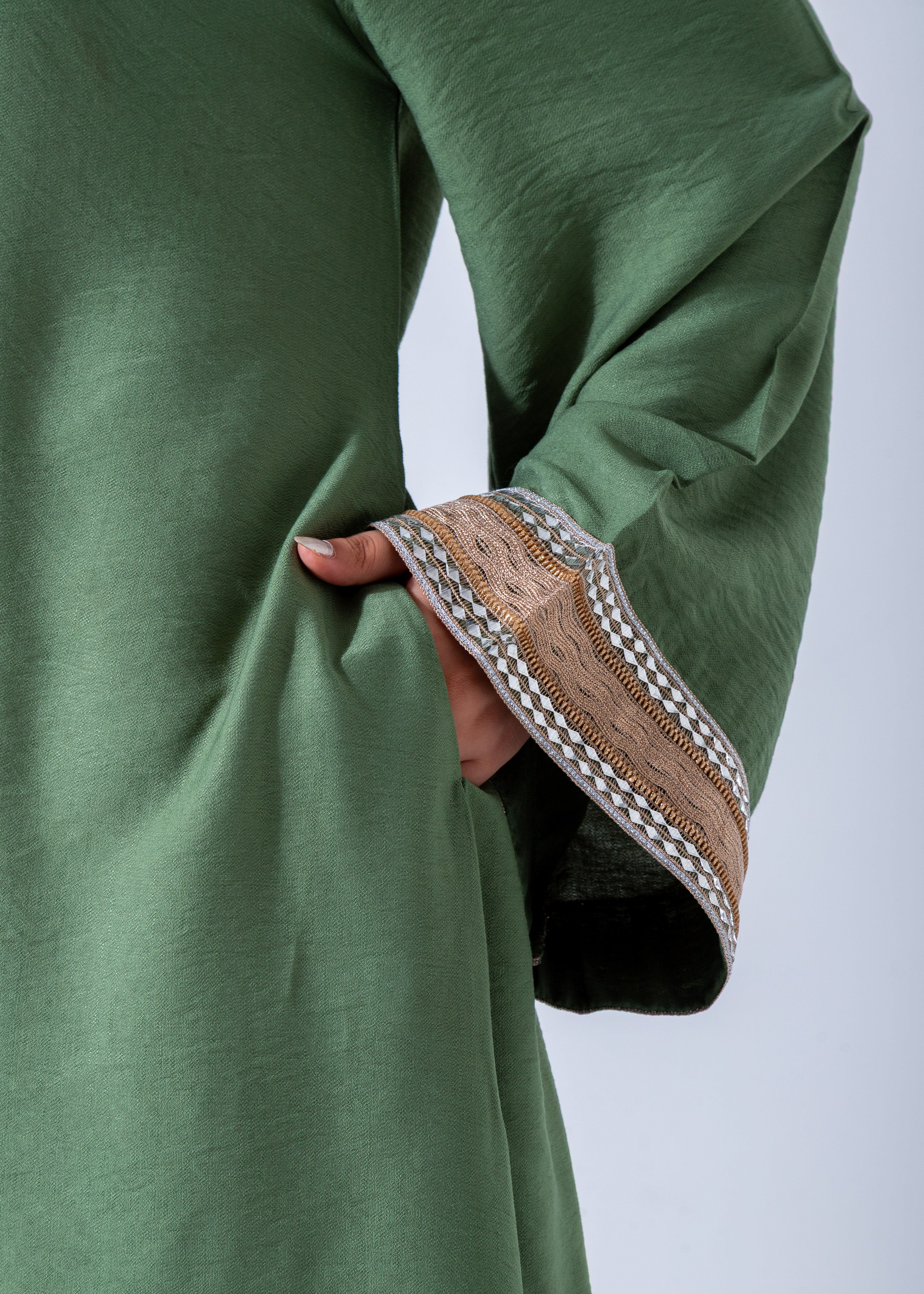 Royal Elegance Abaya - Green