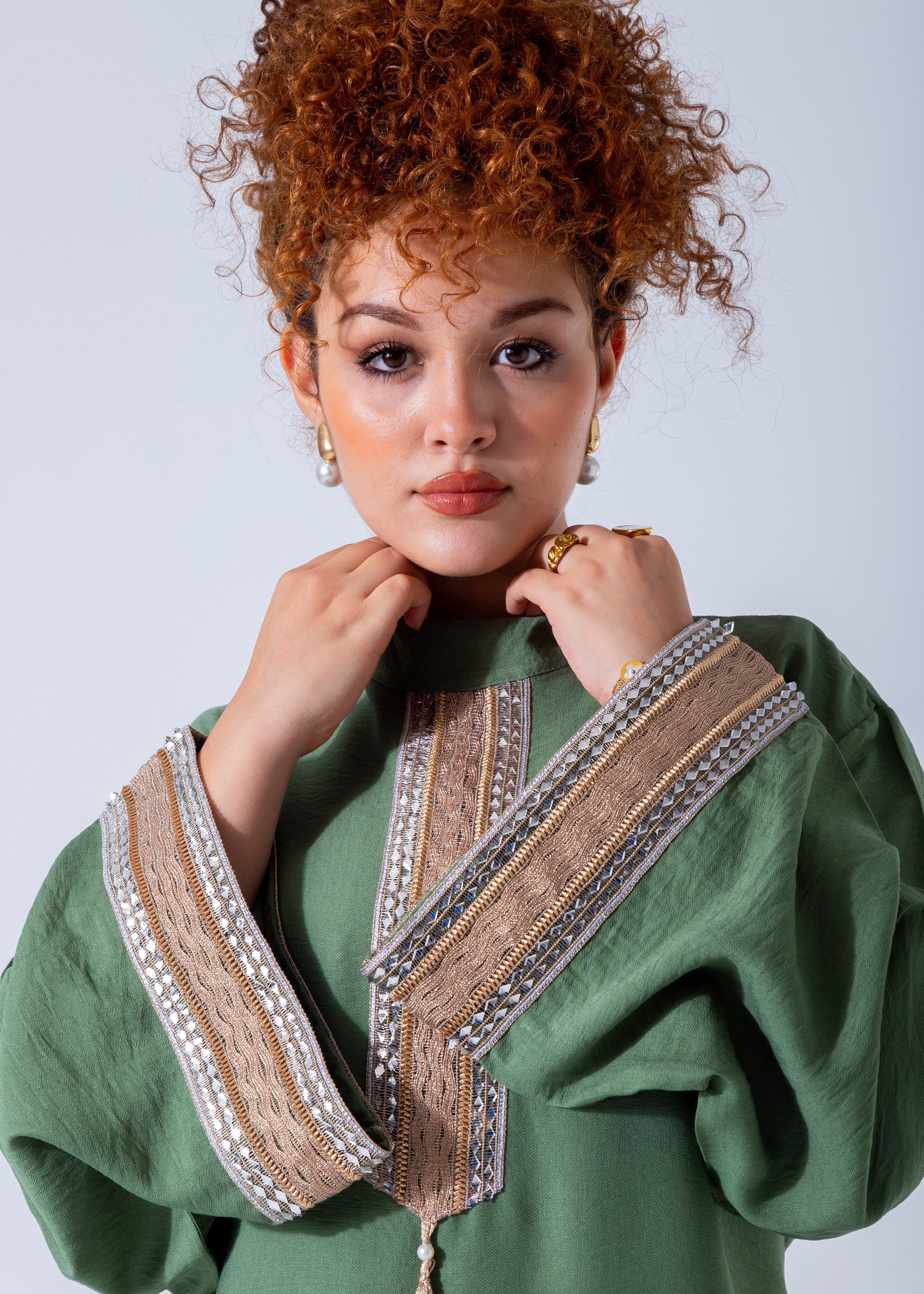 Royal Elegance Abaya - Green