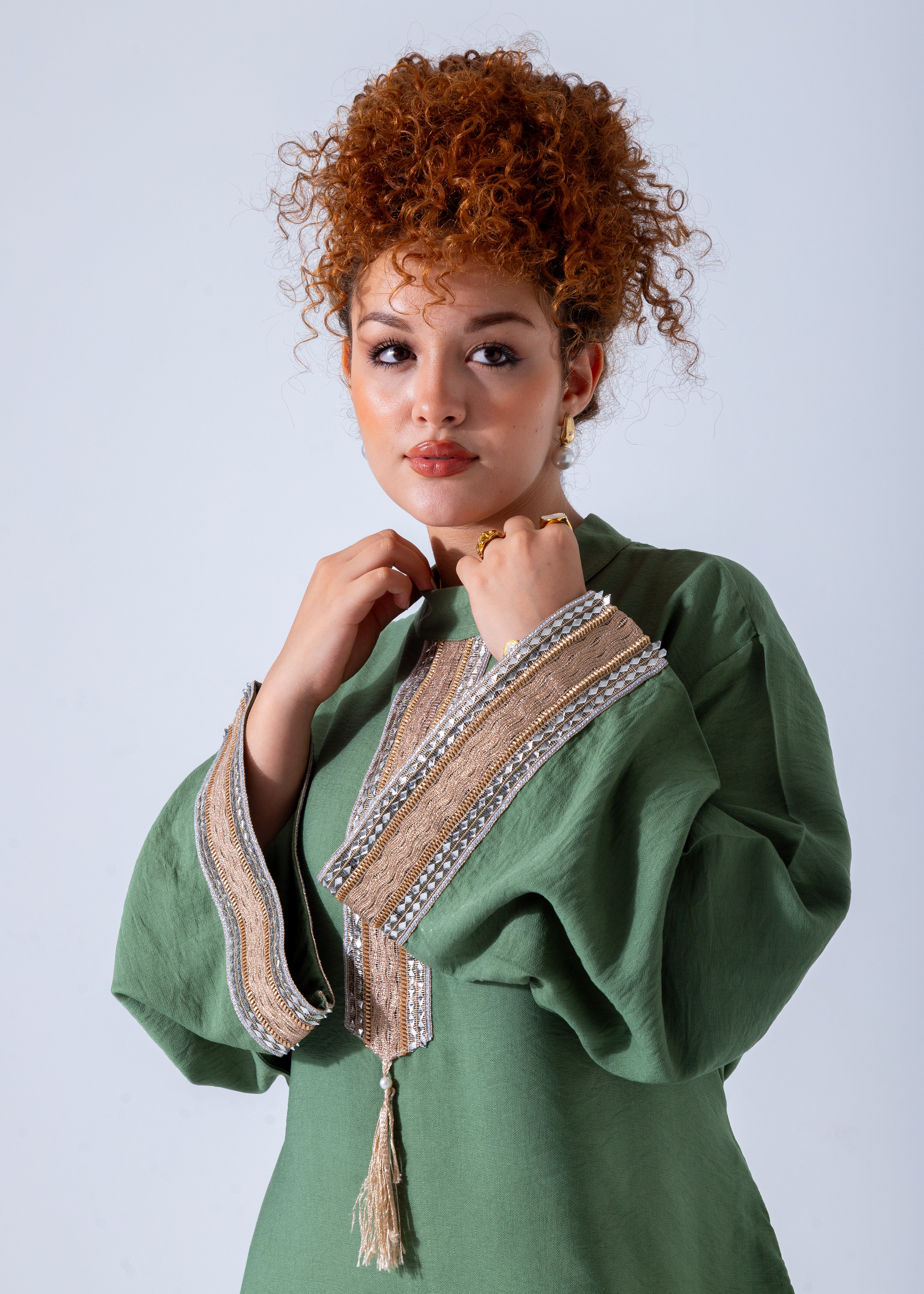 Royal Elegance Abaya - Green