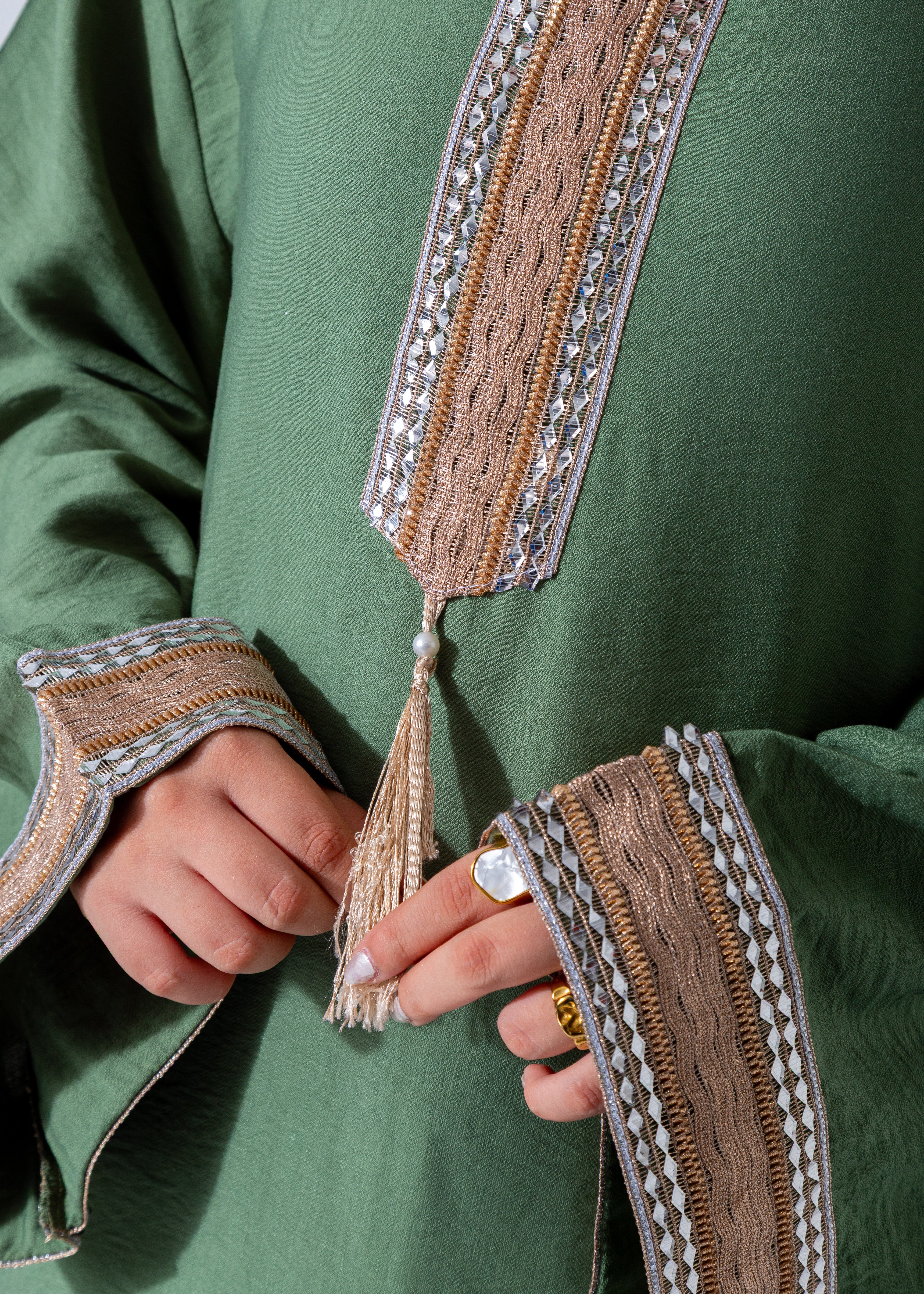 Royal Elegance Abaya - Green